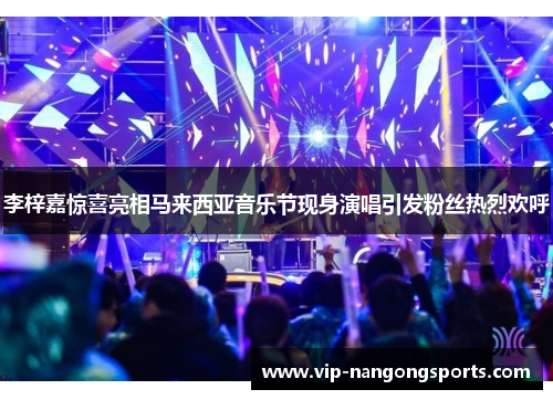 李梓嘉惊喜亮相马来西亚音乐节现身演唱引发粉丝热烈欢呼