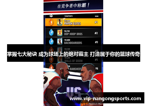 掌握七大秘诀 成为球场上的绝对霸主 打造属于你的篮球传奇